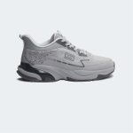 SHADOW-X 748 -Light Grey Sport Shoes for Men -Caliber Shoes Nepal