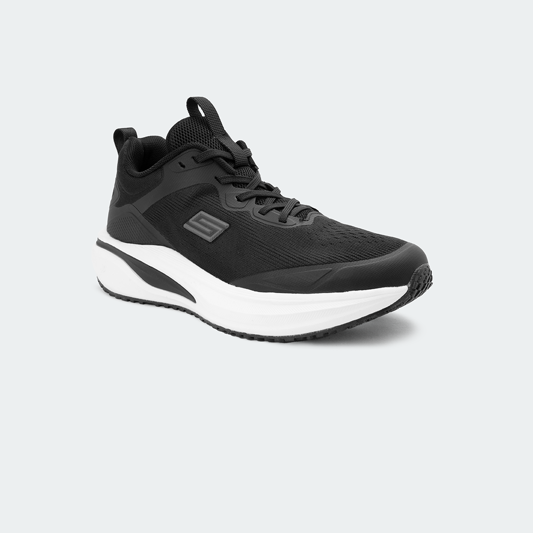 MONORUN 761W.2 -Black/White Sports Shoes For Women -Caliber Shoes Nepal