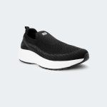 SWIFTKNIT 763 -Black Slip-On Shoes For Men -Caliber Shoes Nepal