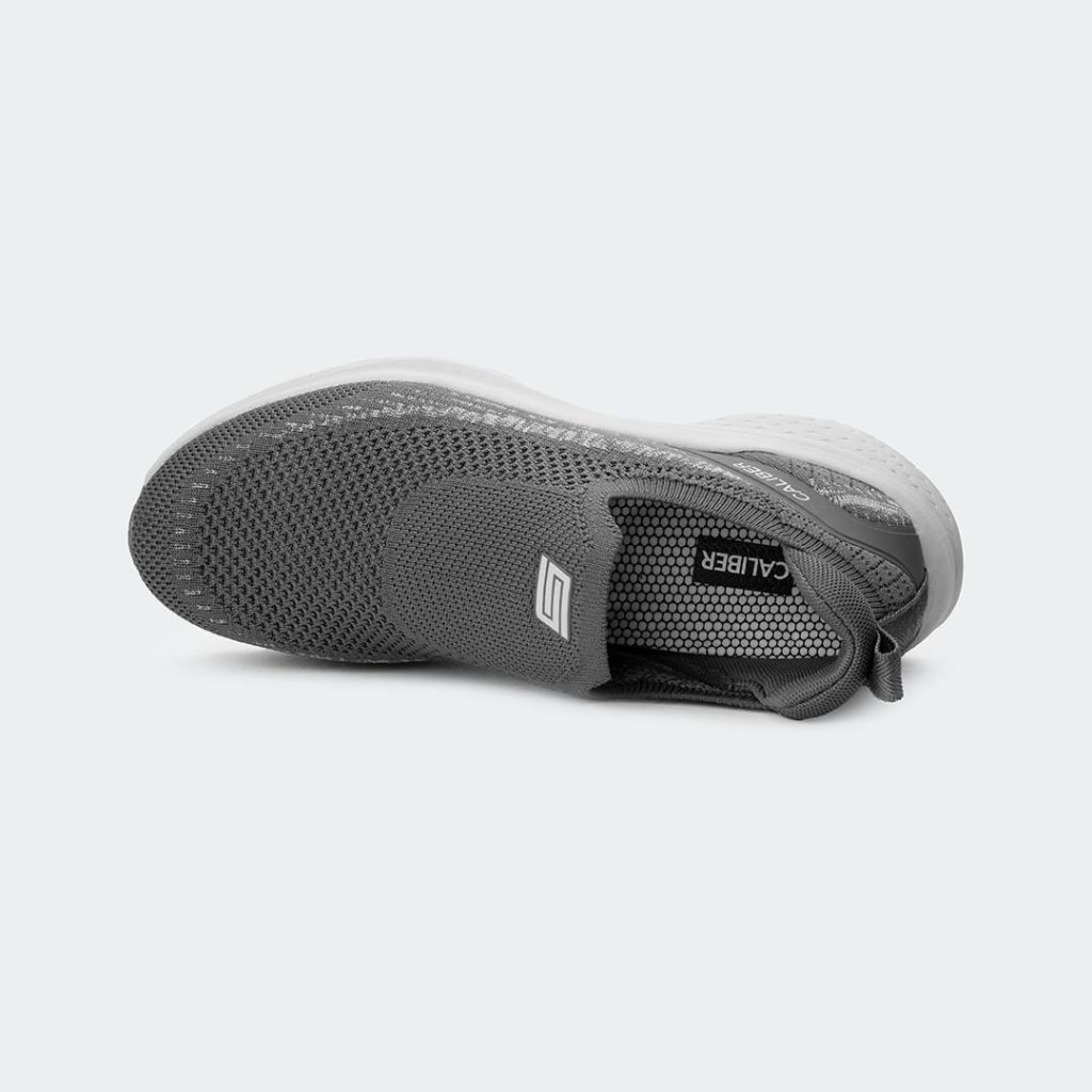 SWIFTKNIT 763 -Grey Slip-On Shoes For Women -Caliber Shoes Nepal