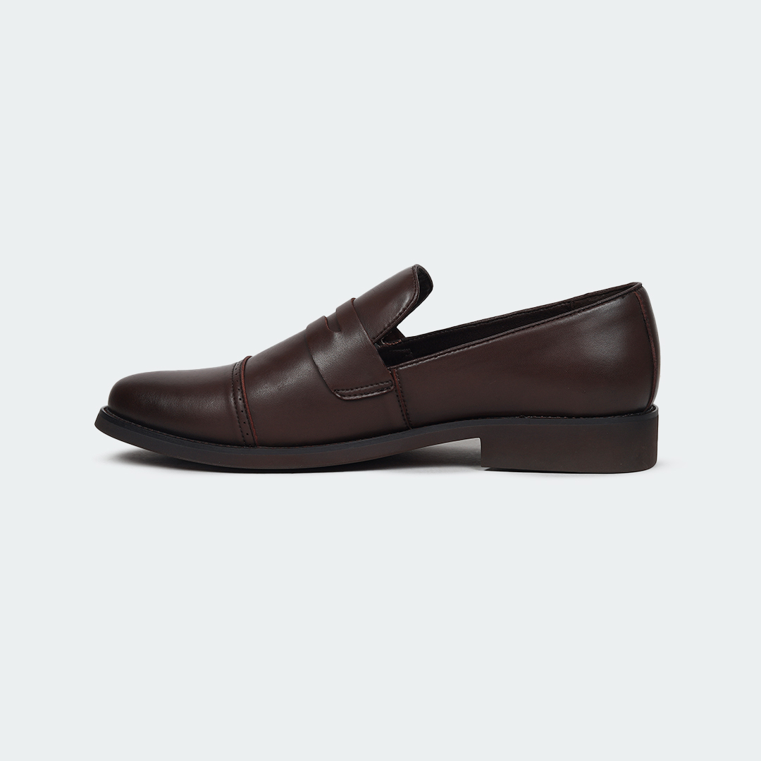A 527 C -Coffee Penny Formal Shoes For Men -Caliber Shoes Nepal