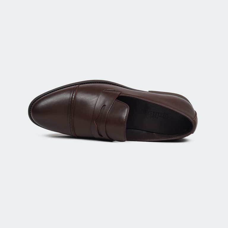 A 527 C -Coffee Penny Formal Shoes For Men -Caliber Shoes Nepal