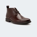 ALVIN A409C – Maroon Side Chain With Lace Up Boots For Men – Caliber Shoes Nepal