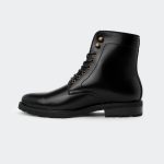 NICHOLAS A500SN-Black Lace Up Boots For Men -Caliber Shoes Nepal