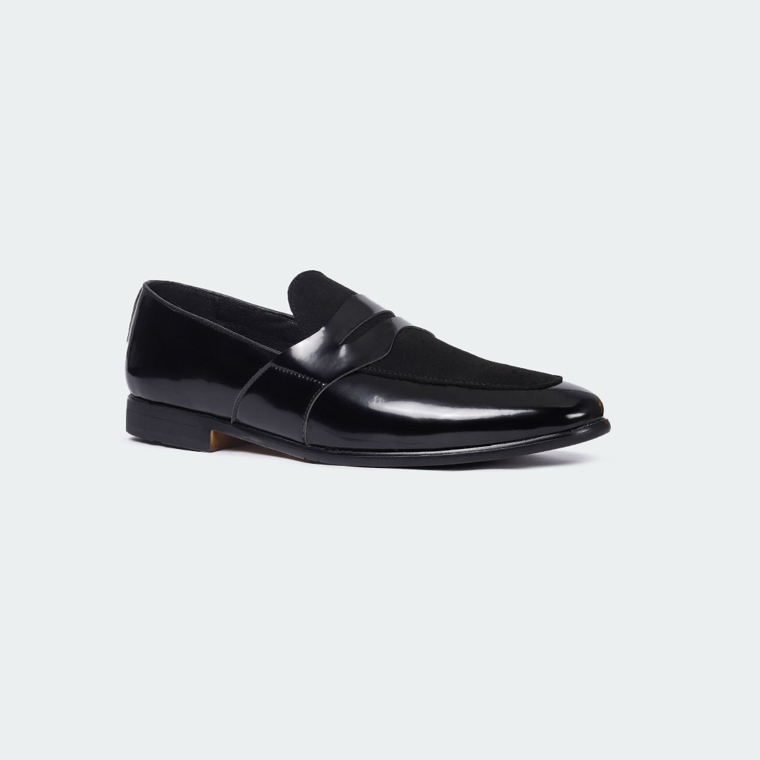 CARTER B683SNY/SR-Black Formal Shoes For Men -Caliber Shoes Nepal