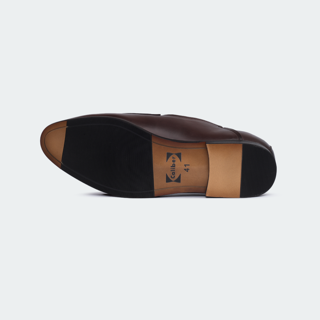 OPAL B 712 C -Coffee Double Monk Strap Shoes For Men -Caliber Shoes Nepal
