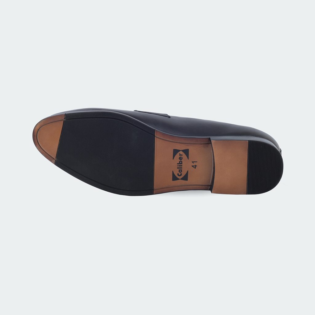 B 682 C -Black Penny Formal Shoes For Men -Caliber Shoes Nepal
