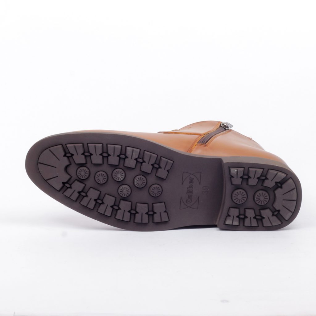 A 409 C -Coffee/R Side Chain With Lace Up Boots For Men -Caliber Shoes Nepal