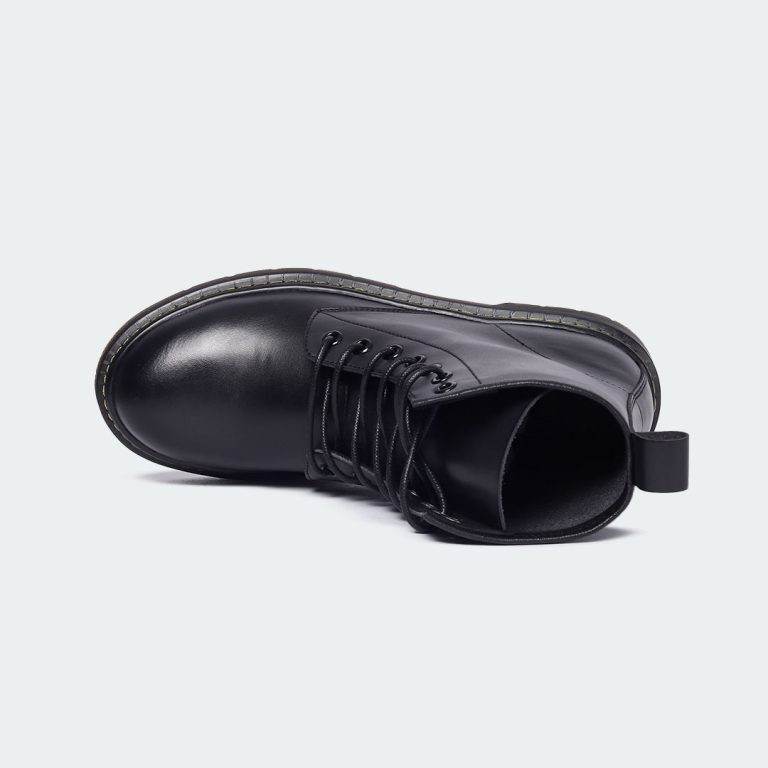 ALEX L468C -Black Lace Up Boots For Women -Caliber Shoes Nepal