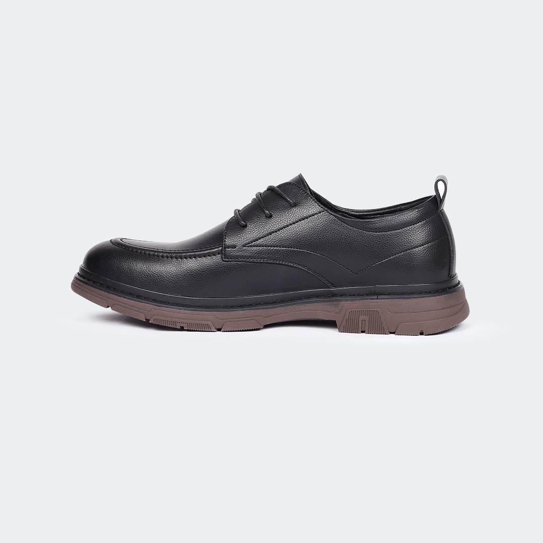 BRADFORD N536G -Black Lace Up Formal Shoes For Men -Caliber Shoes Nepal