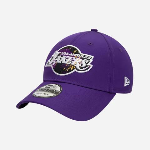 New Era Lakers NBA Print Infill 9FORTY Cap