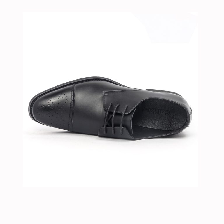 T 505 C -Black Wing Tip Lace Up Formal Shoes For Men -Caliber Shoes Nepal