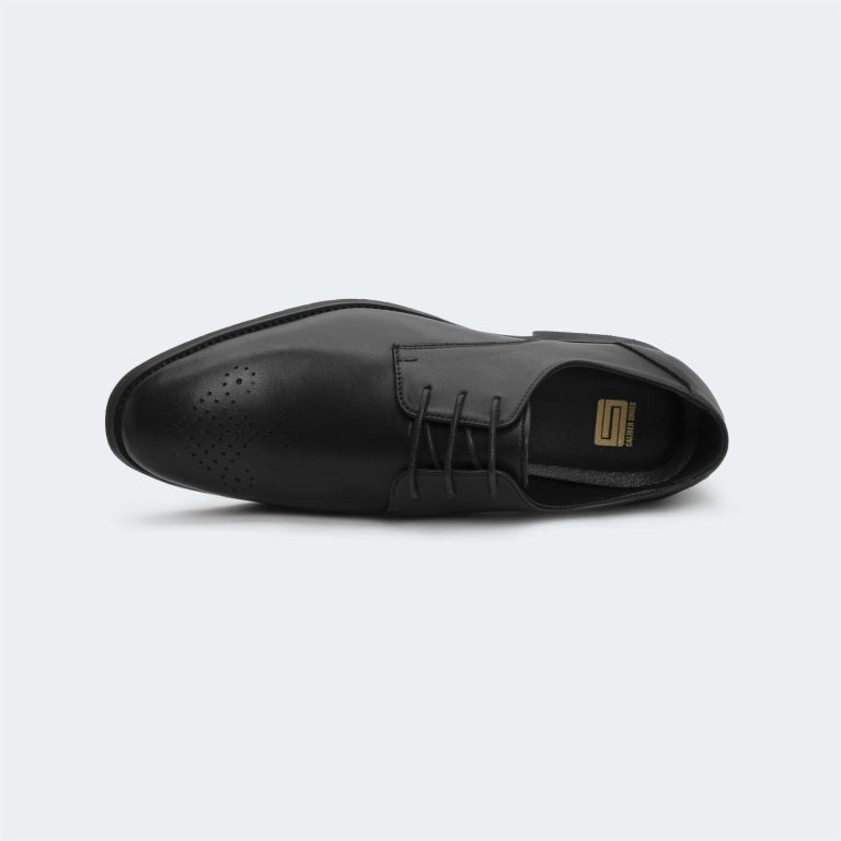 Kingsley T660 -Black Lace Up Formal Shoes For Men -Caliber Shoes Nepal