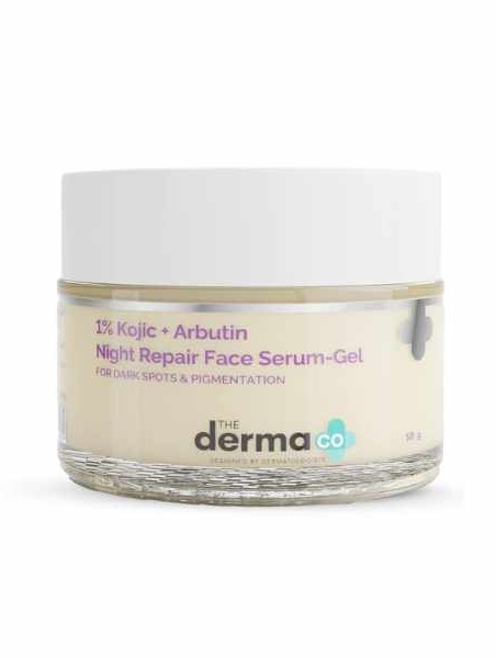 The Derma Co. 1% Kojic + Arbutin Night Repair Face Serum Gel 50gm (8904417300079)