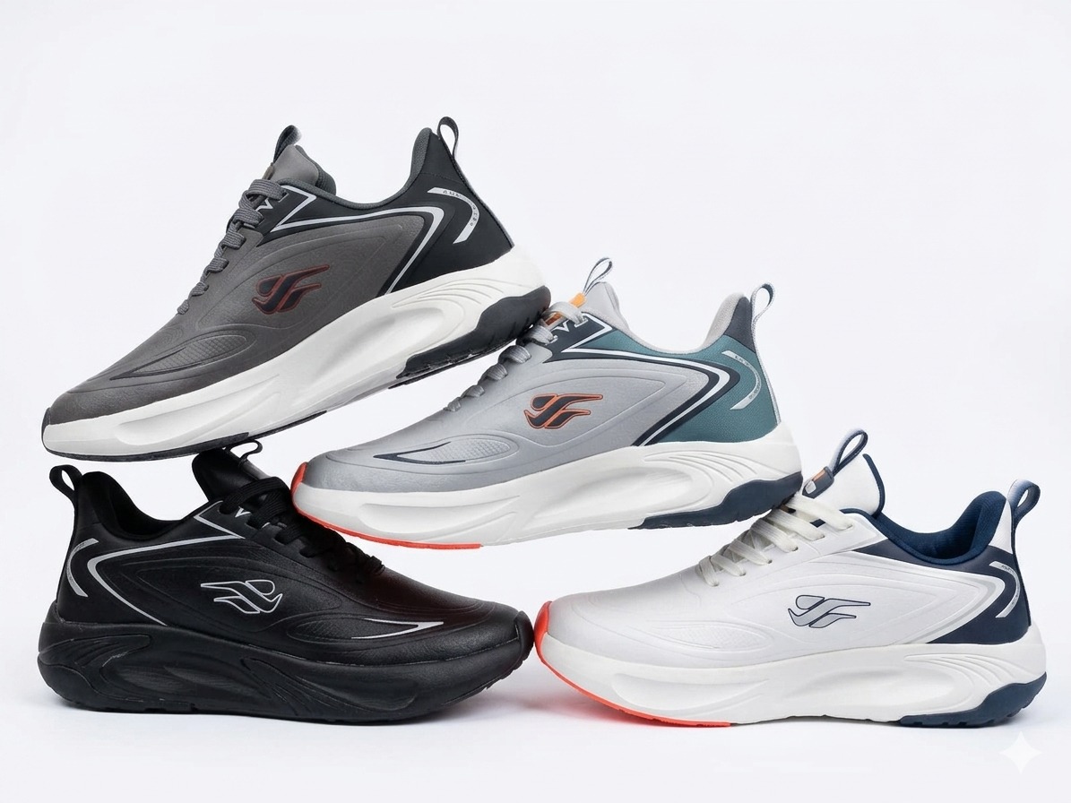 Run Shoes Sports Shoes Light Grey (7185)
