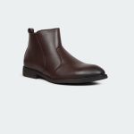 STORK Y 477 C -Coffee Side Chain Lifestyle Boots For Men -Caliber Shoes Nepal