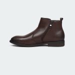 STORK Y 477 C -Coffee Side Chain Lifestyle Boots For Men -Caliber Shoes Nepal