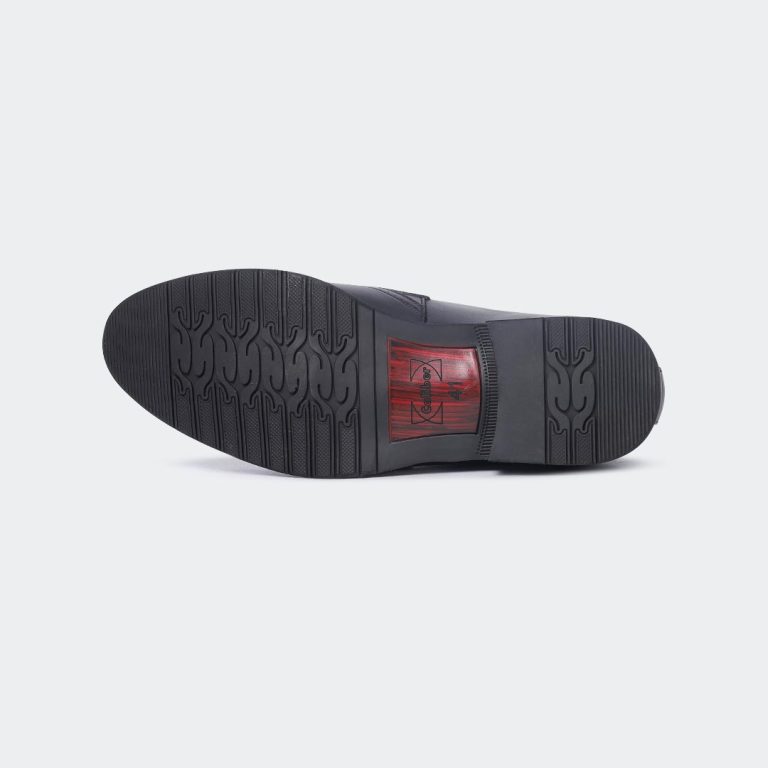 Y506C -Black Penny Formal Shoes For Men -Caliber Shoes Nepal