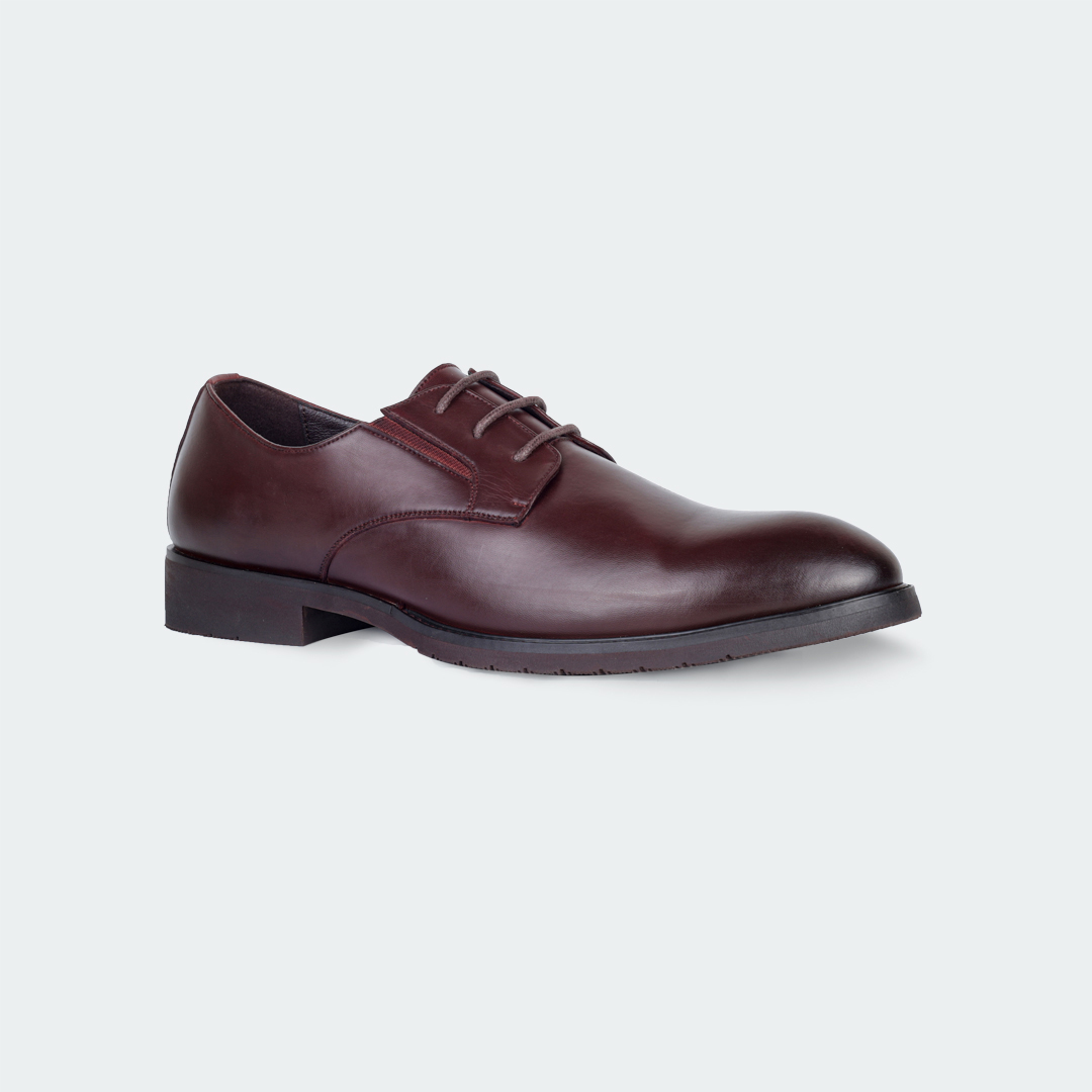 CLAUDE Y542 C -Coffee Lace Up Formal Shoes For Men -Caliber Shoes Nepal