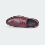 CLAUDE Y542C -Wine-red Lace Up Formal Shoes For Men -Caliber Shoes Nepal