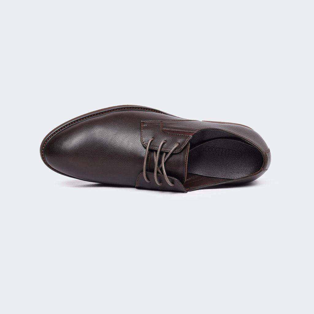 CLAUDE Y542G -Coffee Lace Up Formal Shoes For Men -Caliber Shoes Nepal
