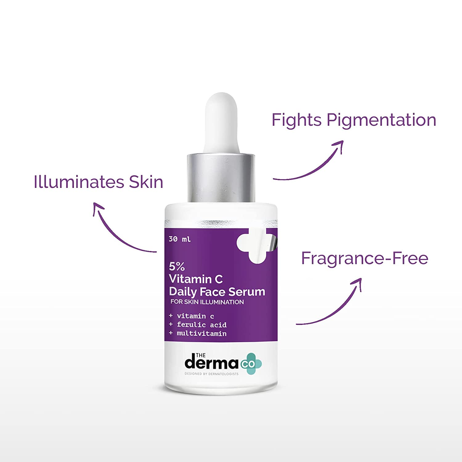 The Derma Co. 5% Vitamin C Daily Face Serum, 30ml (8906087778684)