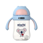 Aiwibi Baby Water Bottle With Weighted Straw for Babies Over Six Months 300ml