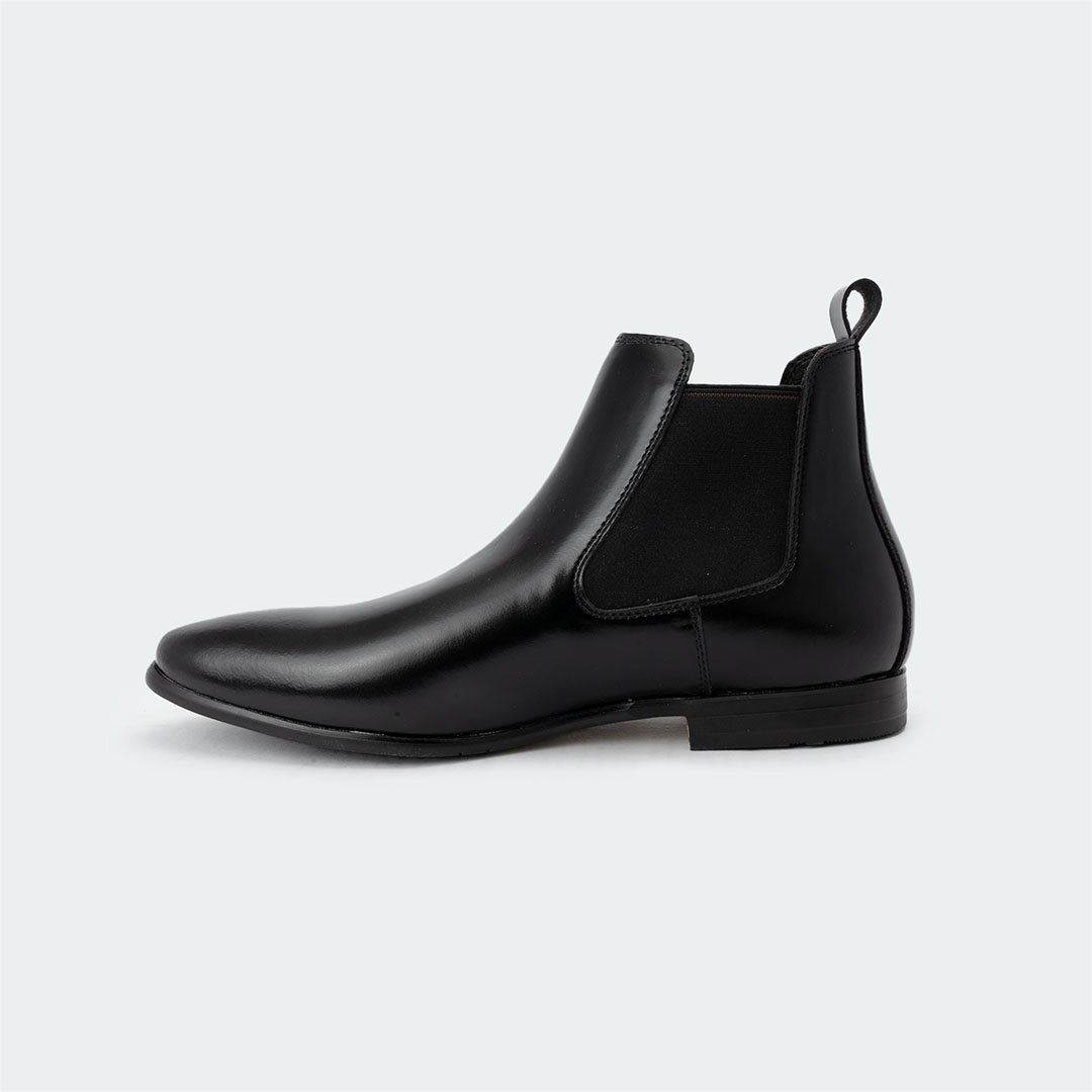 HAWK B481.SN -Black Chelsea Boots For Men -Caliber Shoes Nepal