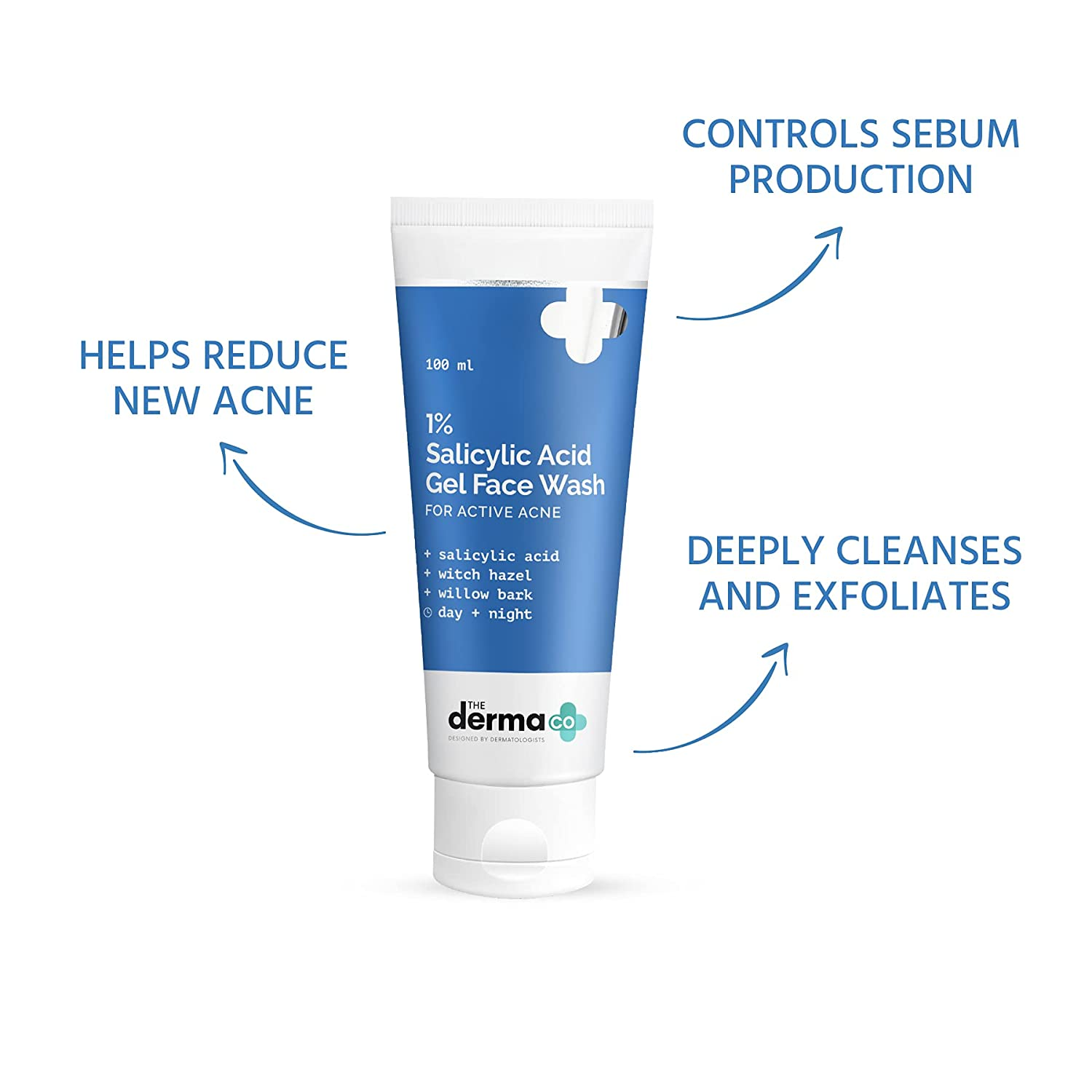 The Derma Co. 1% Salicylic Acid Gel Face Wash 100ml (8906087775645)