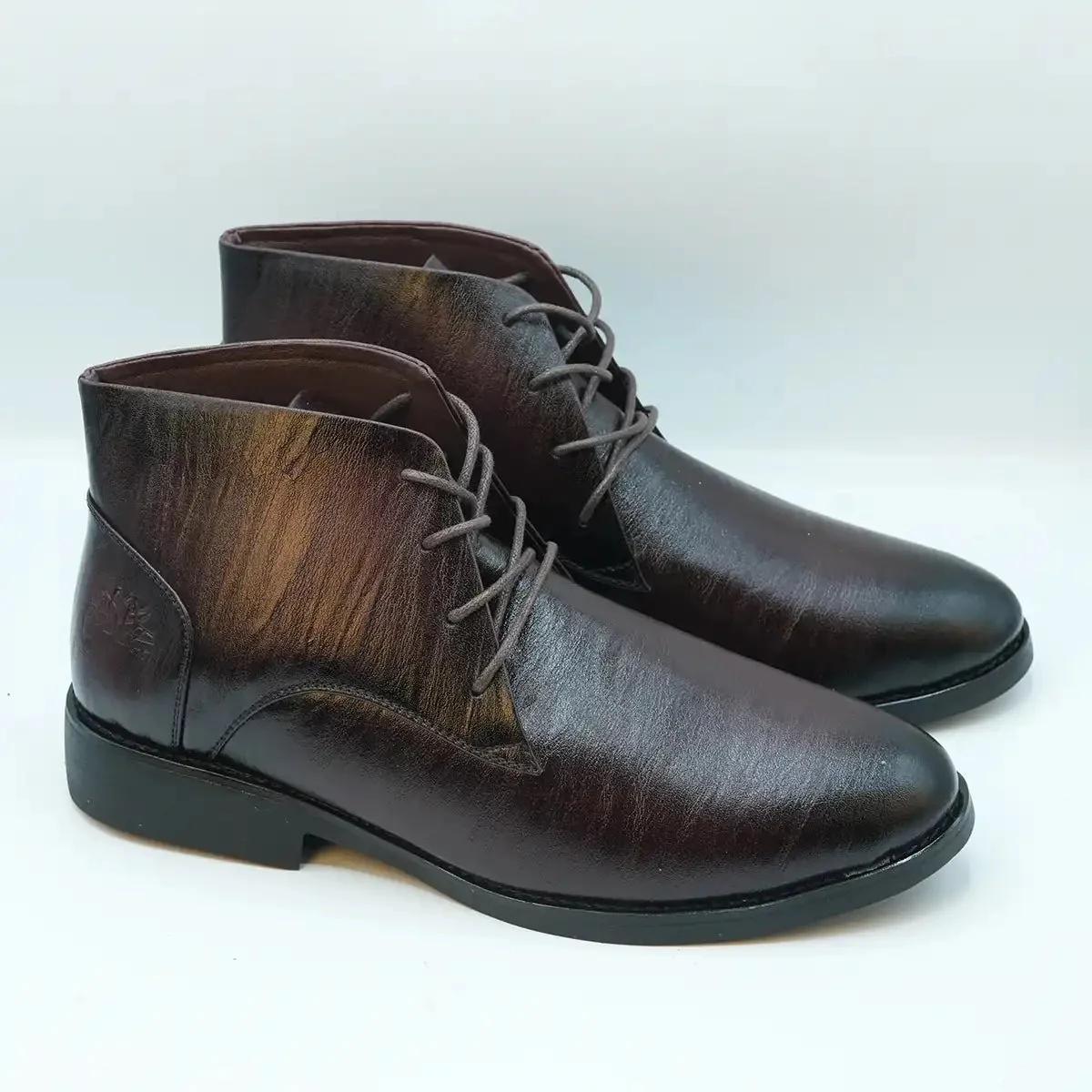 Men's PU Leather Lace-Up Formal Derby Shoes GS62