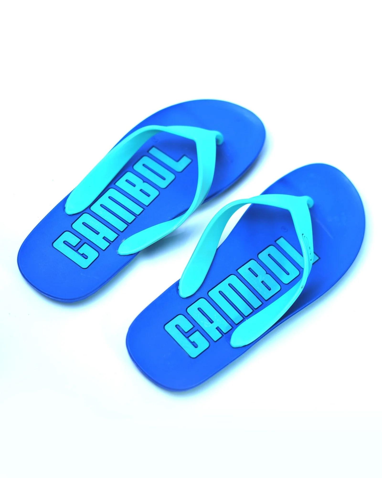 Gambol Beach Slippers Blue Unisex Flip-Flops GSL007