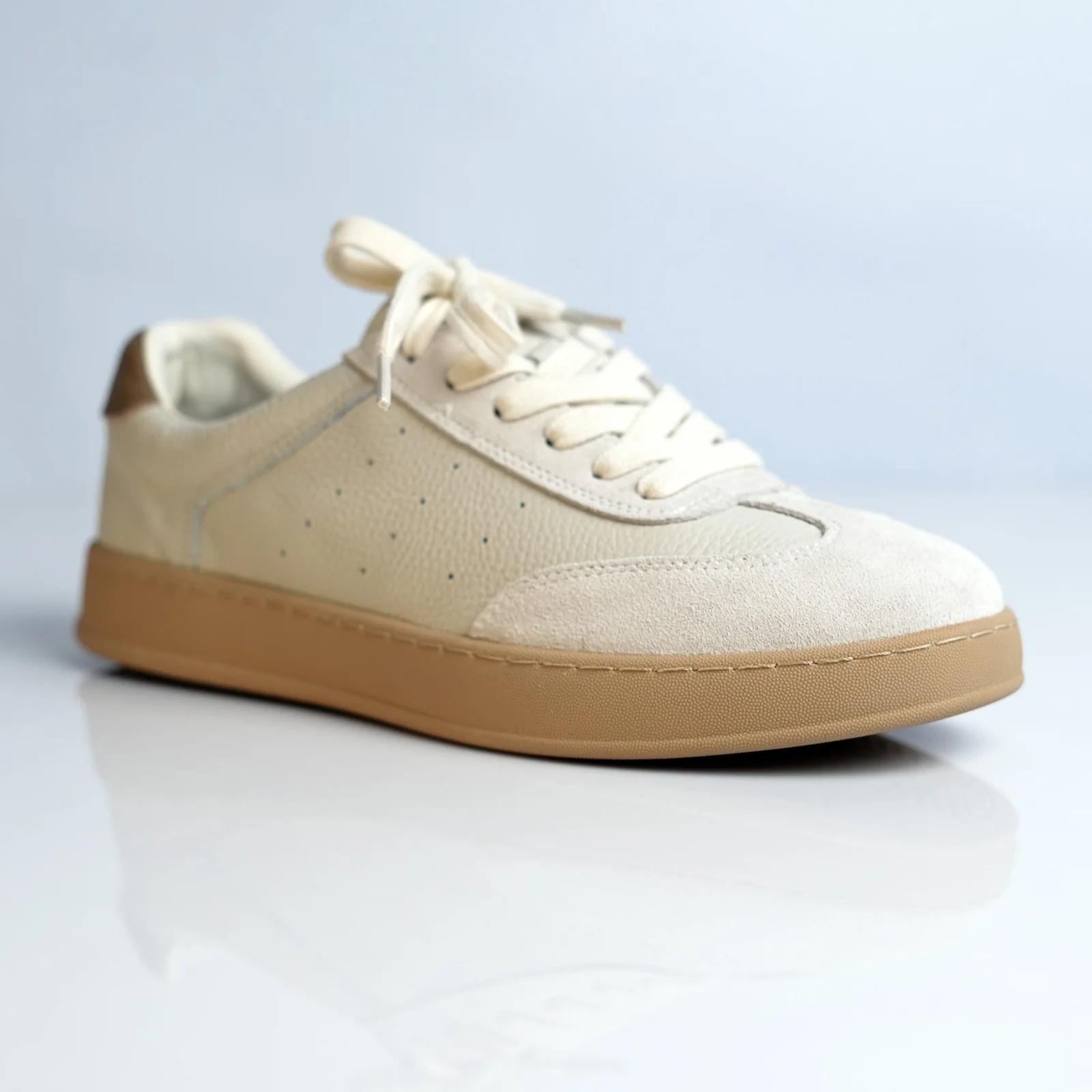 Men's Genuine Leather T-Toe Sneakers GS129