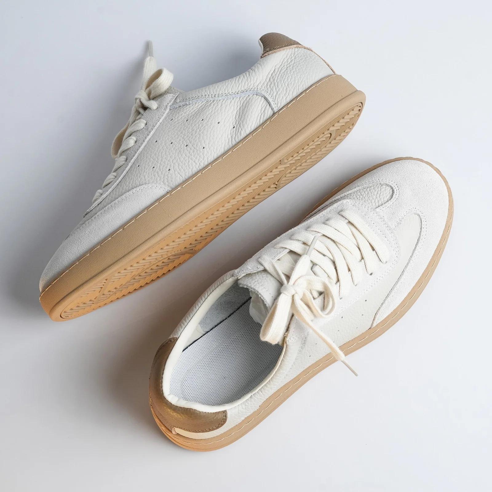 Men's Genuine Leather T-Toe Sneakers GS129