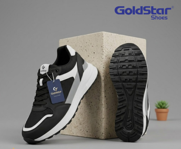 Goldstar ARC Series AX-2EV White Black Shoes for Men – Lightweight Sports & Casual Sneakers