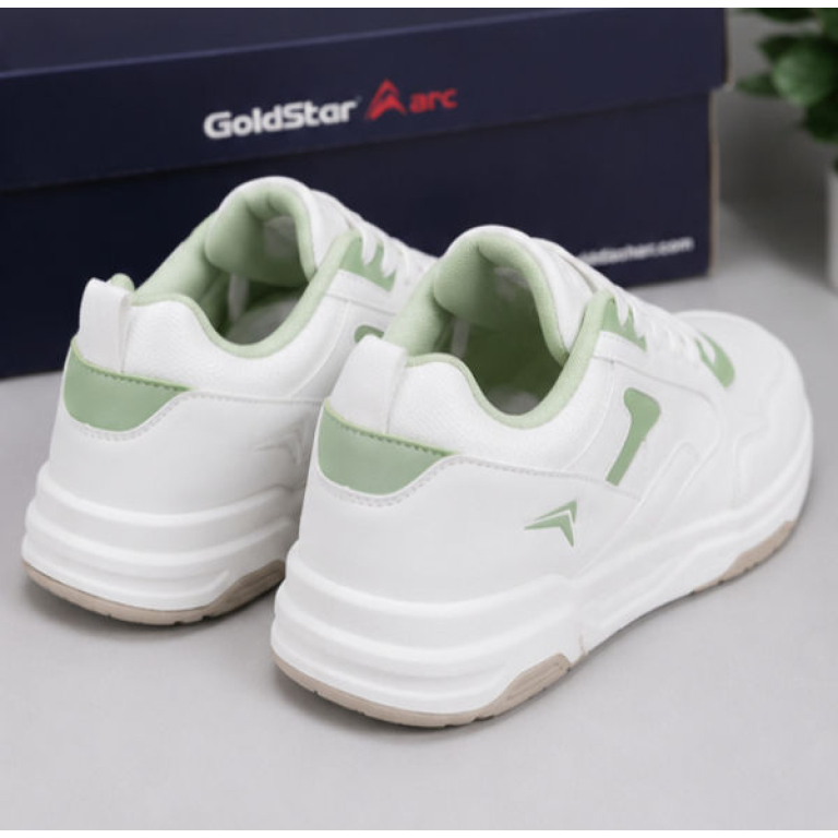 Goldstar AXL-114 Casual Sneakers Green White Lace-Up Comfort Shoes