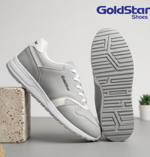 GoldStar DASY-02 Men’s Grey & White Lightweight Running Shoes
