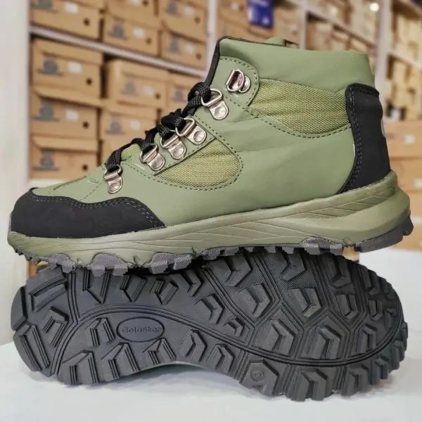 Goldstar G10-L2104 Unisex Trekking Shoes | All-Black Waterproof Hiking Boots for Men & Women
