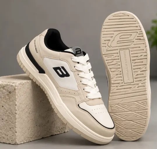 Goldstar Lior-04 Men’s Casual Lifestyle Sneakers – Beige & Black | Bond Street Edition