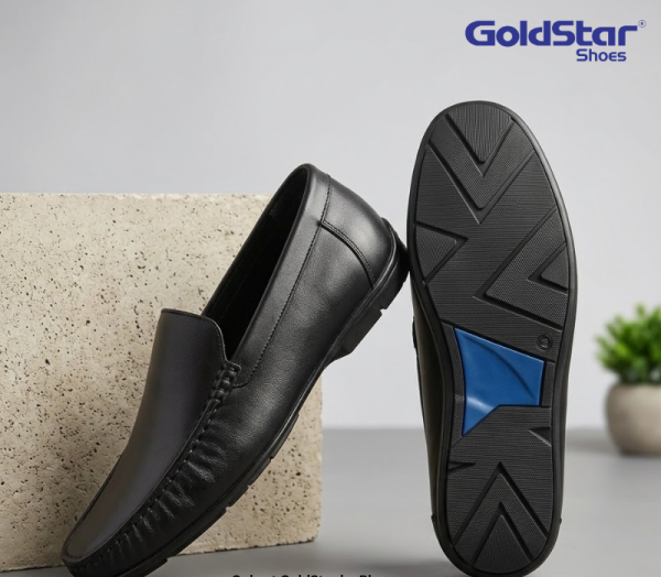Goldstar Republic VE-2001 Men’s Slip-On Formal Leather Loafers – Black