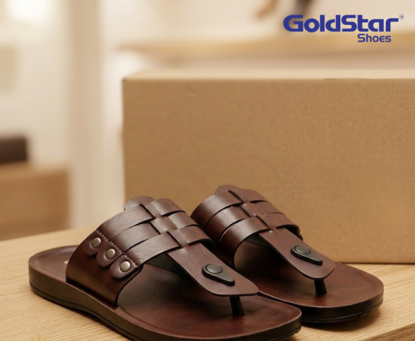 Goldstar Rocco 3007 Comfortable Men’s Slippers (Brown)