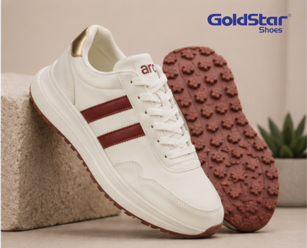 Goldstar ULSF-AXL-113CV Casual Shoes | Lightweight Sneakers | White/Black & White/Maroon