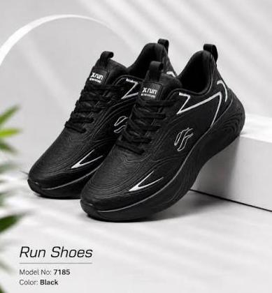 Run Shoes Sports Shoes Black (7185)