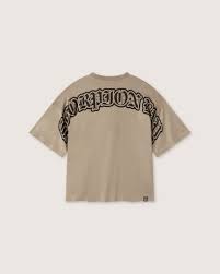 Men's Graphic Print Beige Boxy T-shirt