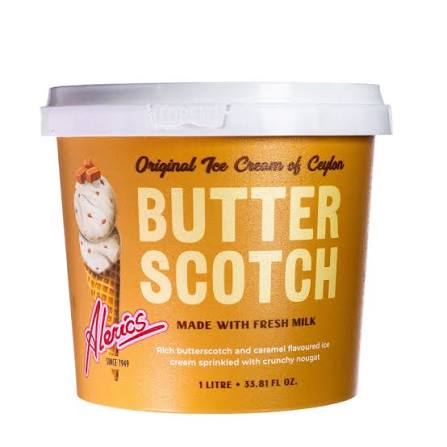 butterscotch ice cream 1000ml poly tube