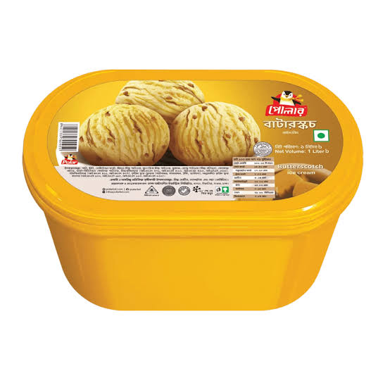 butterscotch ice cream 1000ml poly tube