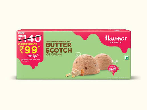 butter scotch ice cream 4ltr