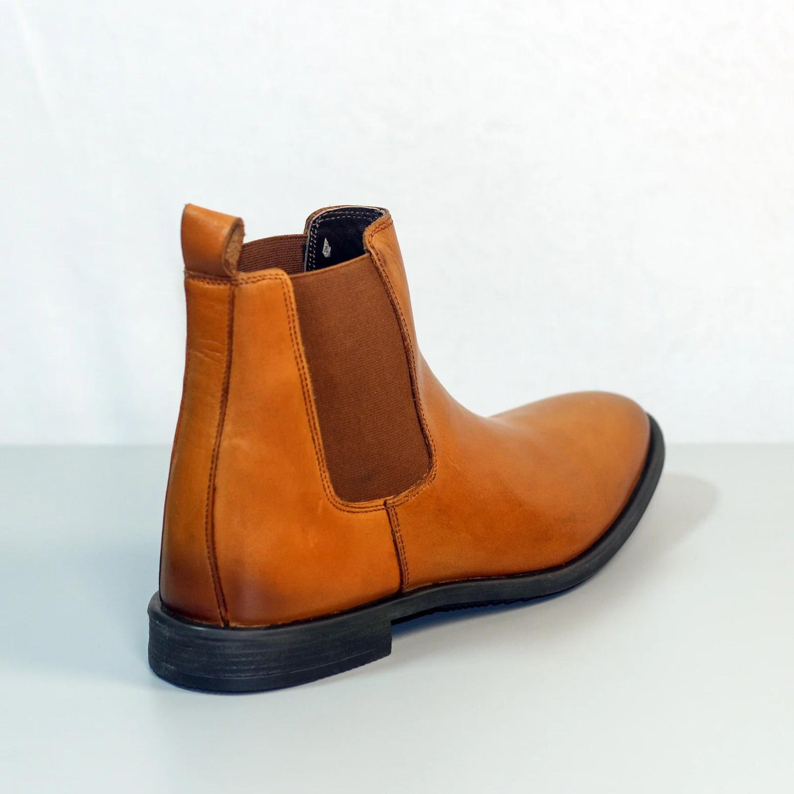 Men's Classic Tan Brown Chelsea Boots GS109