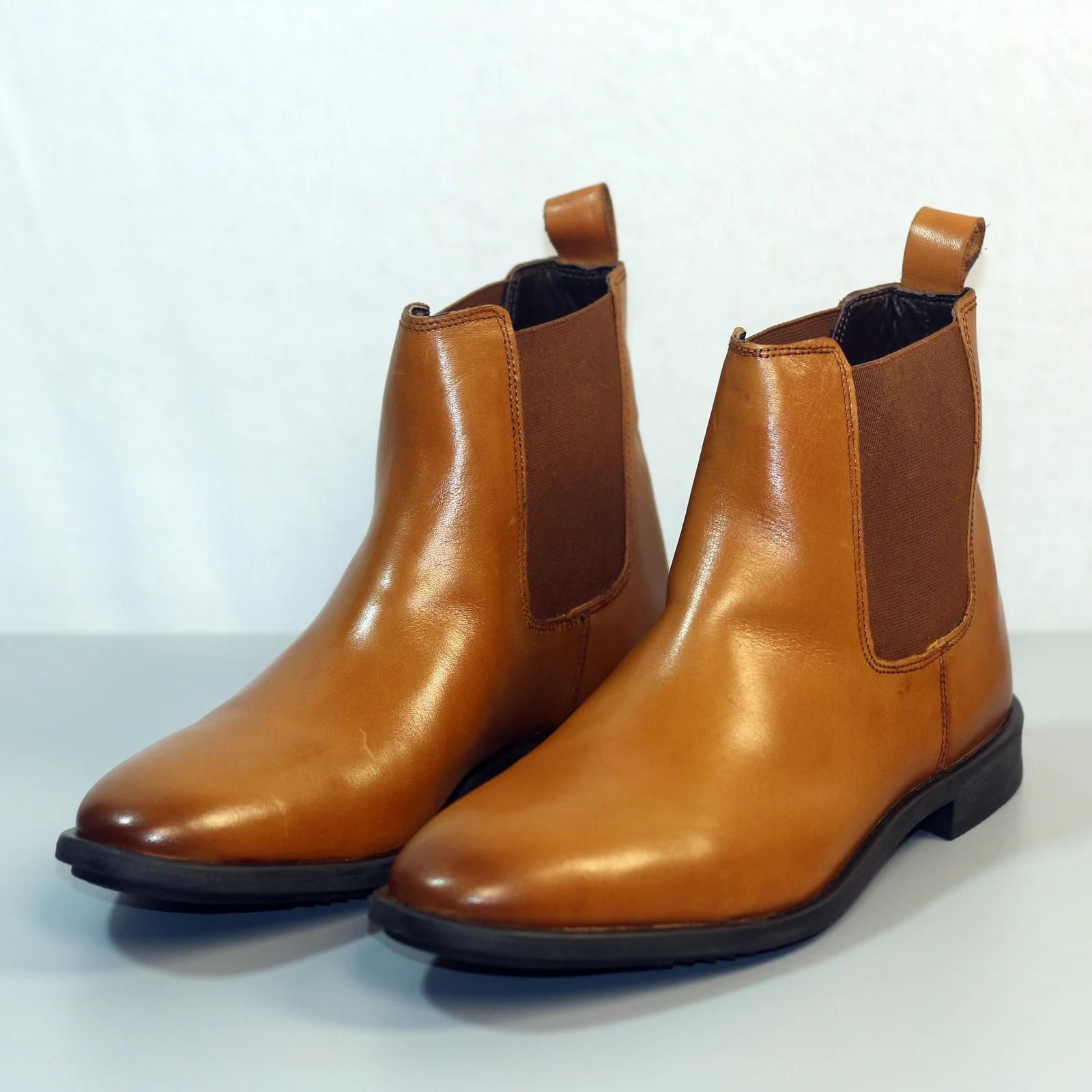 Men's Classic Tan Brown Chelsea Boots GS109
