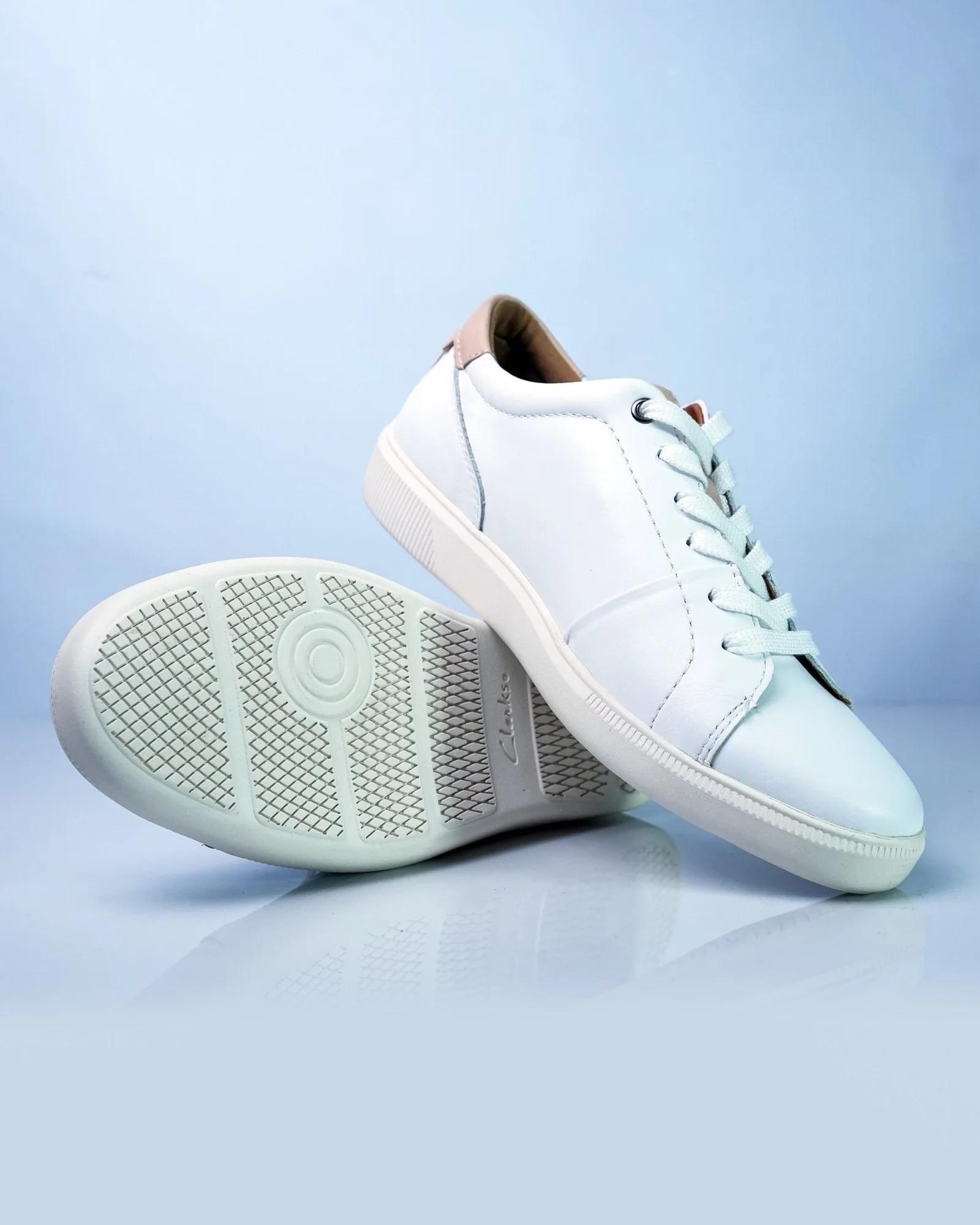 Men's Minimal White Leather Sneakers GS104