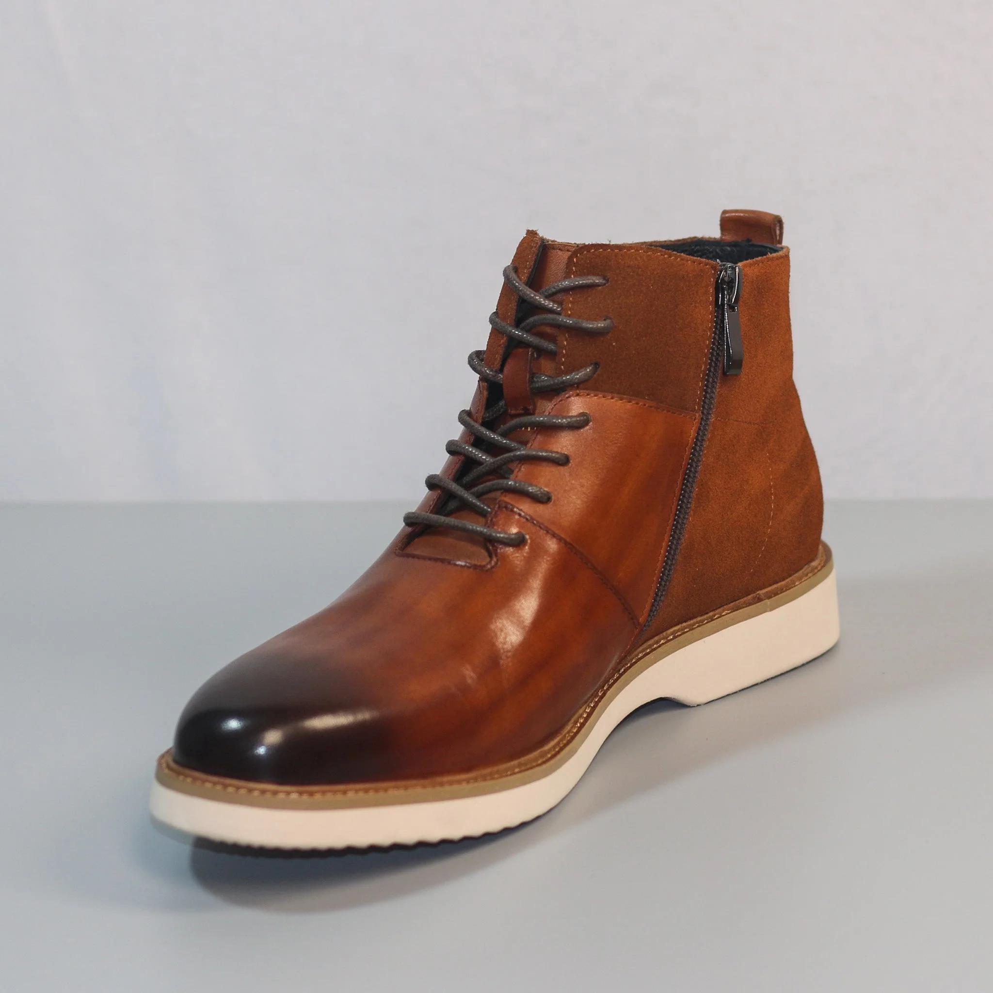 Men's Leather and Suede Ankle Boots GS113